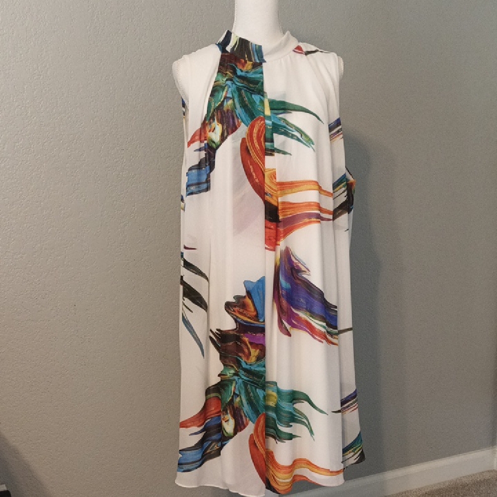 HP🎉 Robbie Bee flowy Blue and White Halter Sundress
